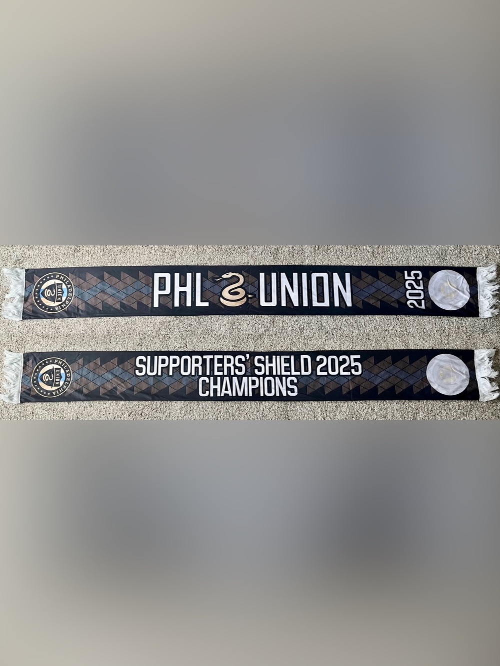 Philadelphia Union 2025 Supporters Shield Champions Soccer Scarf